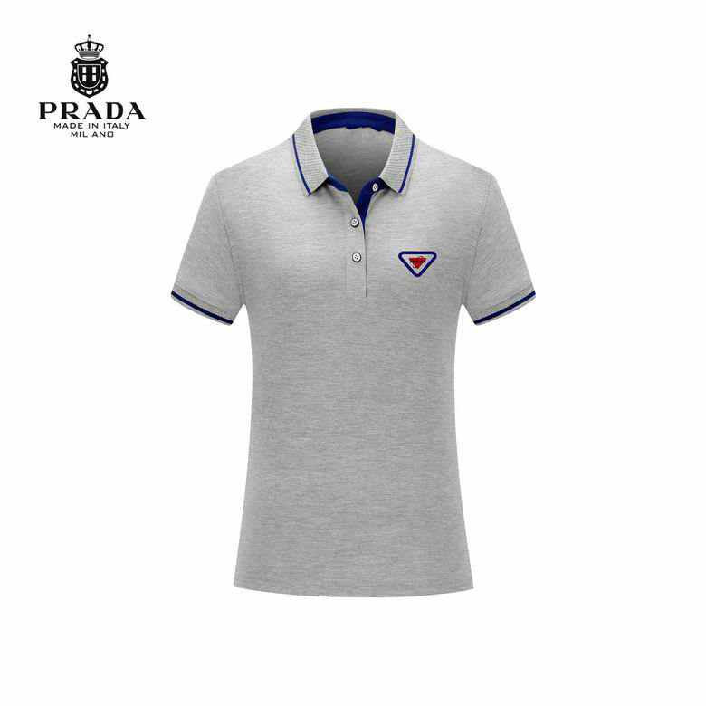 Wholesale Cheap P rada Short Sleeve Lapel T Shirts for Sale