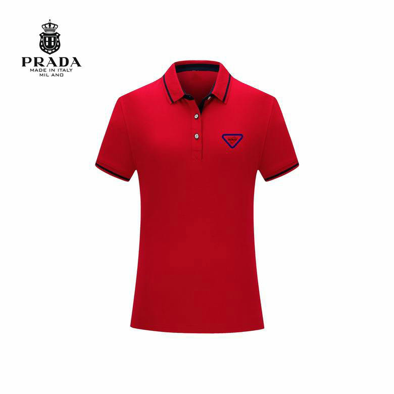 Wholesale Cheap P rada Short Sleeve Lapel T Shirts for Sale