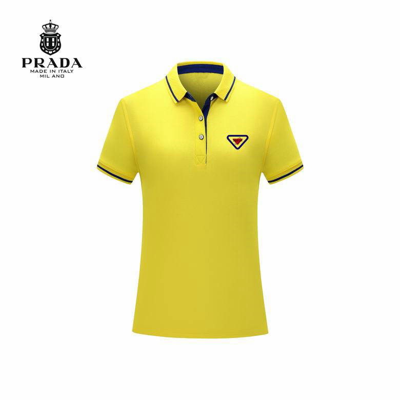 Wholesale Cheap P rada Short Sleeve Lapel T Shirts for Sale