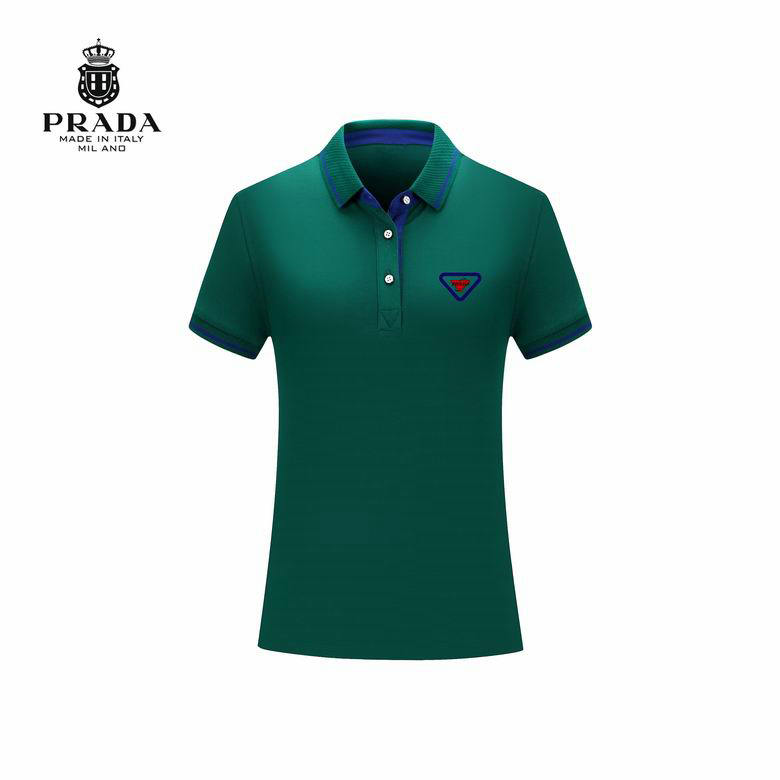 Wholesale Cheap P rada Short Sleeve Lapel T Shirts for Sale