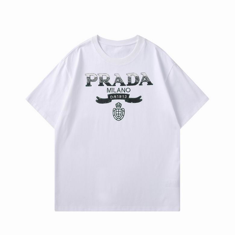 Wholesale Cheap P rada Short Sleeve Replica T Shirts for Sale
