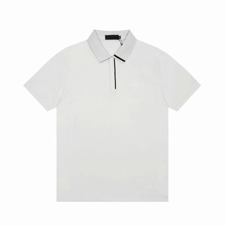 Wholesale Cheap P rada Short Sleeve Lapel T Shirts for Sale