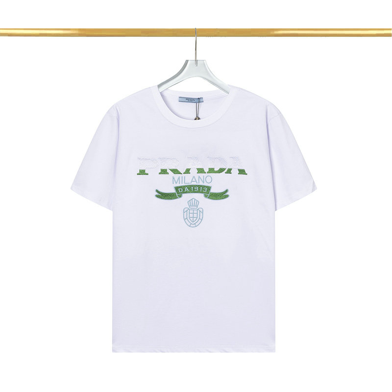 Wholesale Cheap Prada Short Sleeve Round Collar T Shirts for Sale