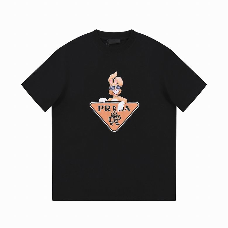 Wholesale Cheap P rada Short Sleeve Replica T Shirts for Sale