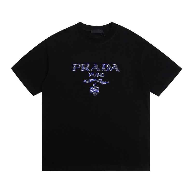 Wholesale High-quality P.rada Short Sleeve Crew Neck T-Shirts for sale
