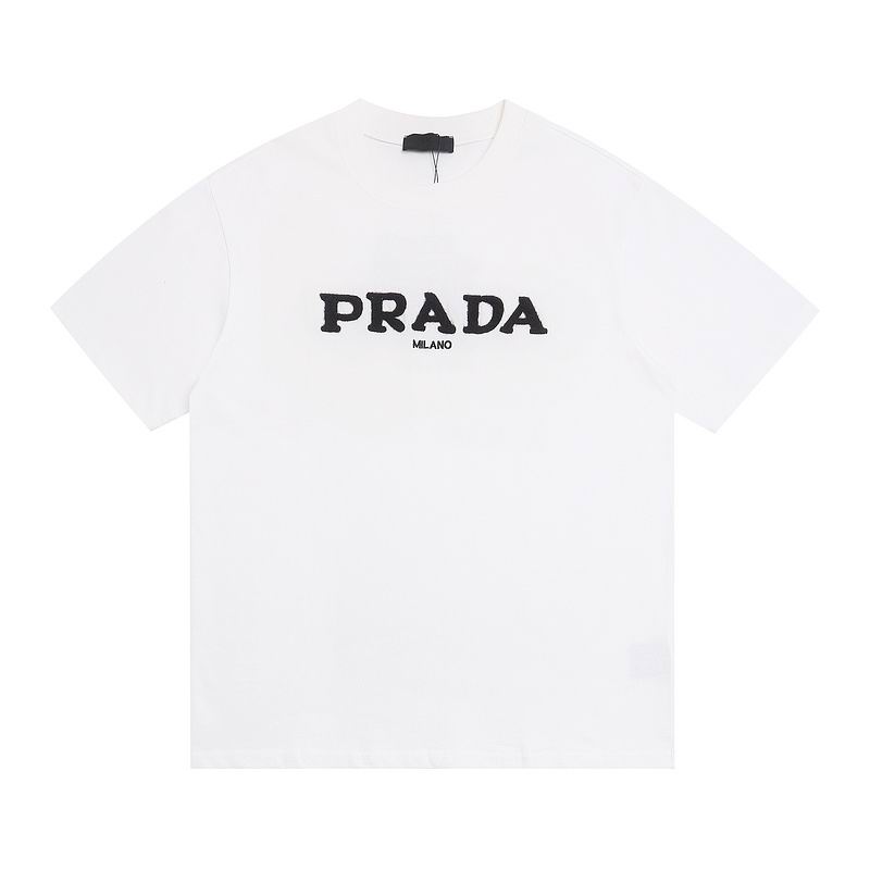 Wholesale High-quality P.rada Short Sleeve Crew Neck T-Shirts for sale