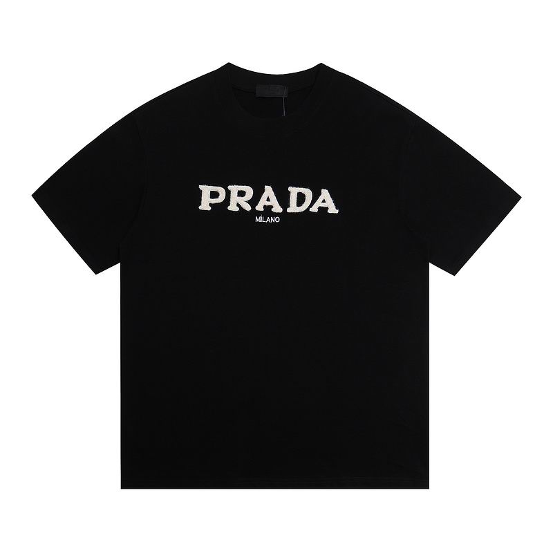 Wholesale High-quality P.rada Short Sleeve Crew Neck T-Shirts for sale