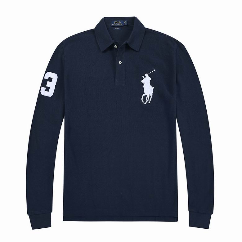 Wholesale Cheap Ralph Lauren Long Sleeve Polo Lapel T Shirts for Sale