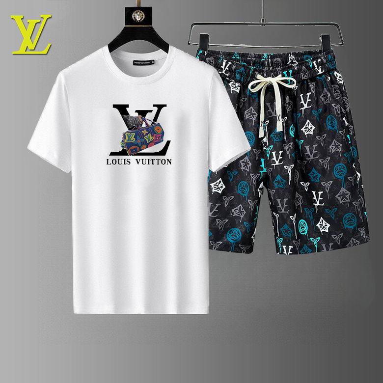 Wholesale High-quality Cheap LV men's Short Sleeve Designer Tracksuits for sale