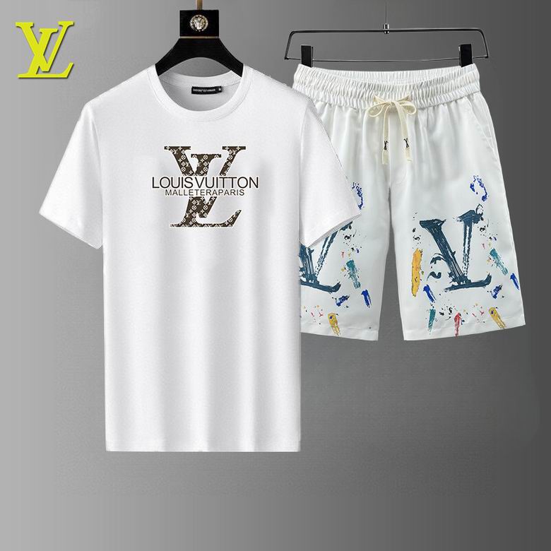 Wholesale High-quality Cheap LV men's Short Sleeve Designer Tracksuits for sale