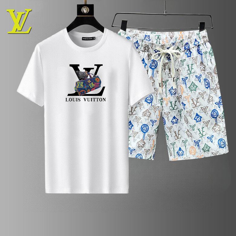 Wholesale High-quality Cheap LV men's Short Sleeve Designer Tracksuits for sale