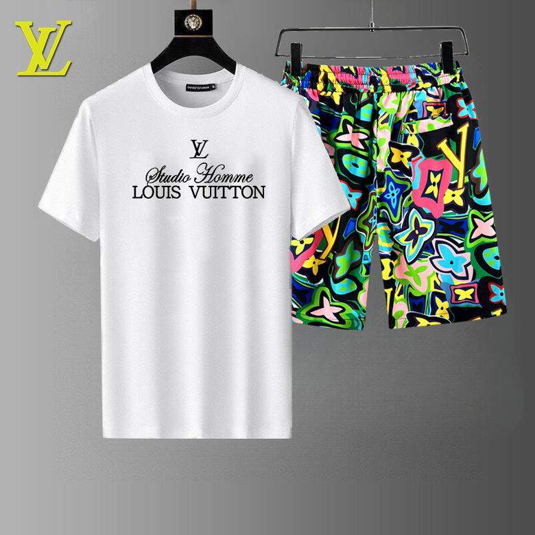 Wholesale High-quality Cheap LV men's Short Sleeve Designer Tracksuits for sale