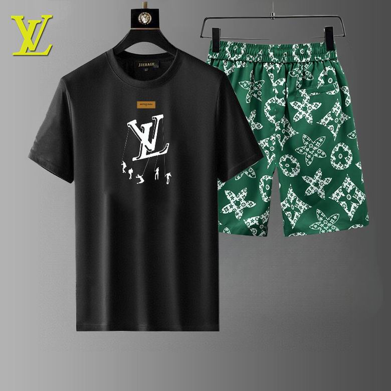 Wholesale High-quality Cheap LV men's Short Sleeve Designer Tracksuits for sale