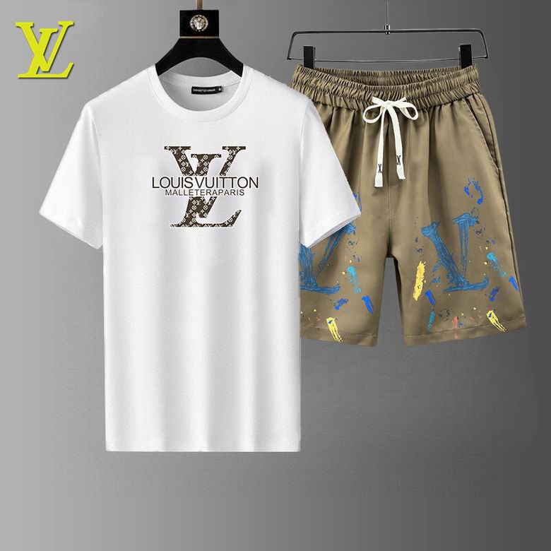 Wholesale High-quality Cheap LV men's Short Sleeve Designer Tracksuits for sale