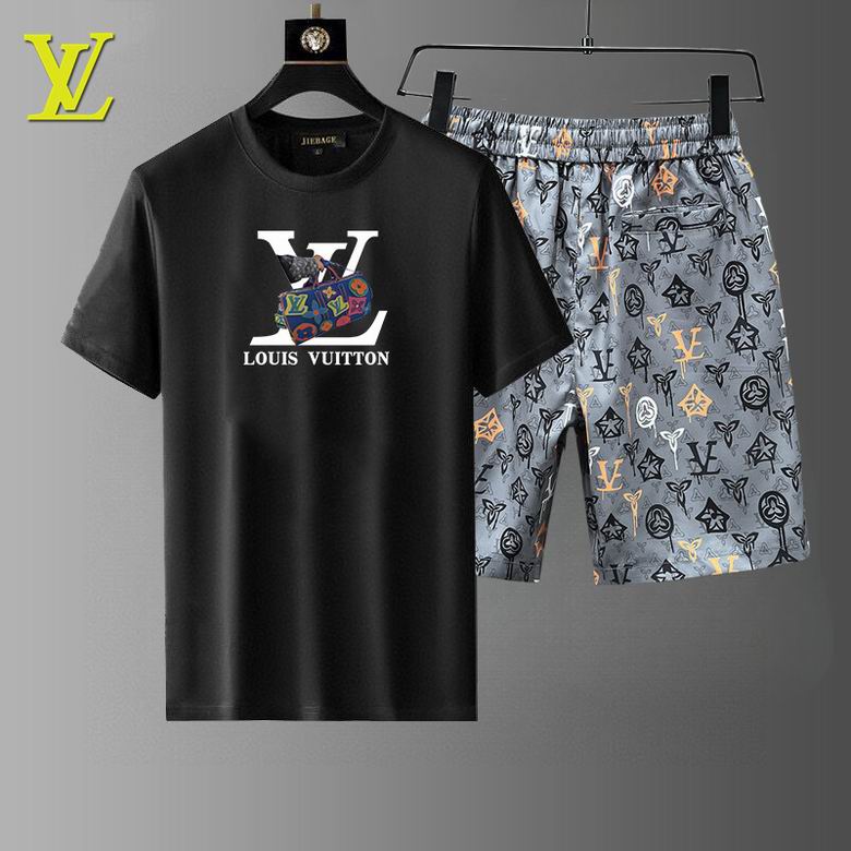 Wholesale High-quality Cheap LV men's Short Sleeve Designer Tracksuits for sale