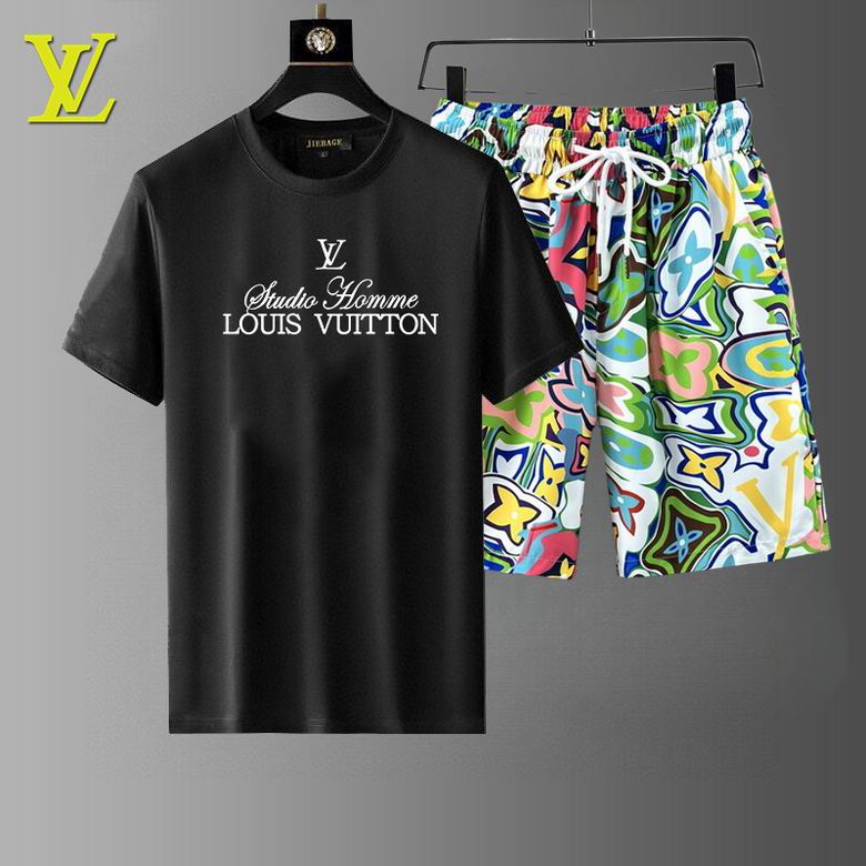 Wholesale High-quality Cheap LV men's Short Sleeve Designer Tracksuits for sale
