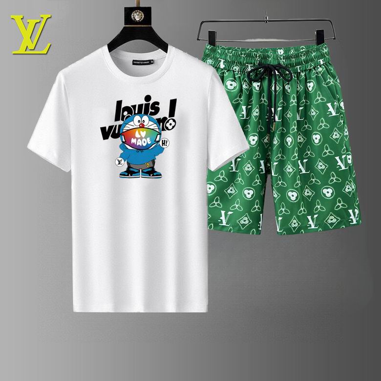 Wholesale High-quality Cheap LV men's Short Sleeve Designer Tracksuits for sale