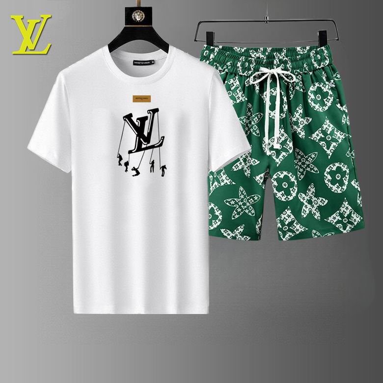 Wholesale High-quality Cheap LV men's Short Sleeve Designer Tracksuits for sale