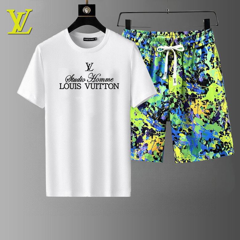 Wholesale High-quality Cheap LV men's Short Sleeve Designer Tracksuits for sale
