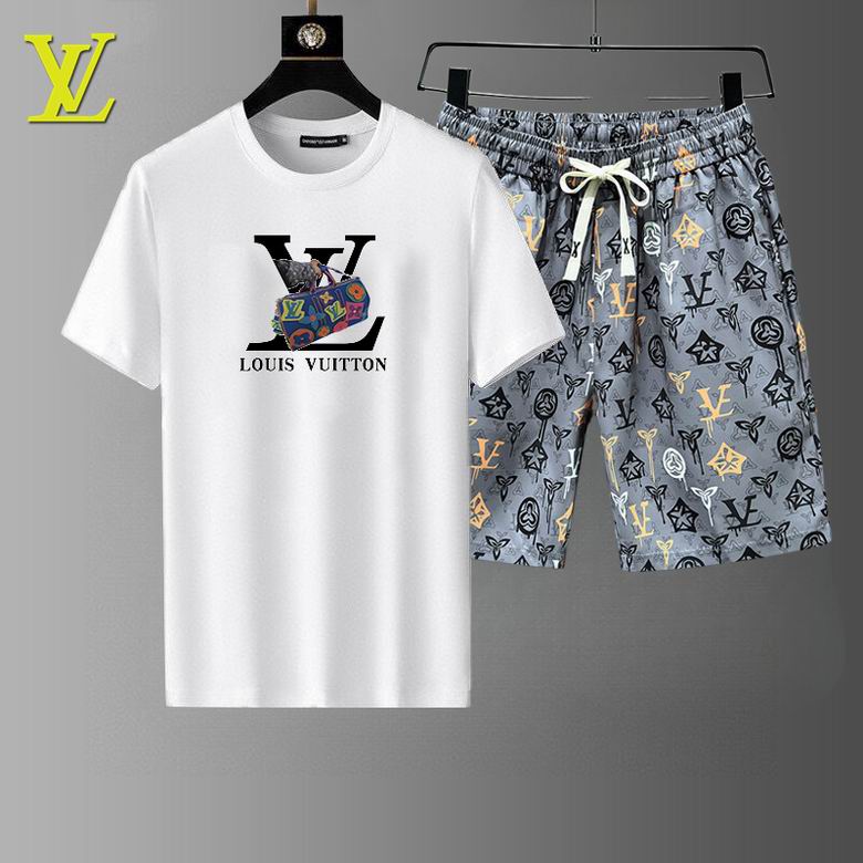 Wholesale High-quality Cheap LV men's Short Sleeve Designer Tracksuits for sale