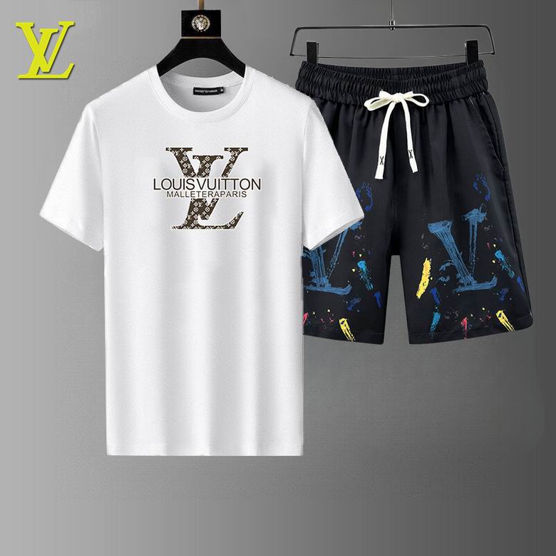 Wholesale High-quality Cheap LV men's Short Sleeve Designer Tracksuits for sale
