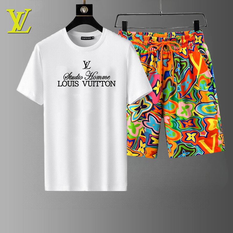 Wholesale High-quality Cheap LV men's Short Sleeve Designer Tracksuits for sale
