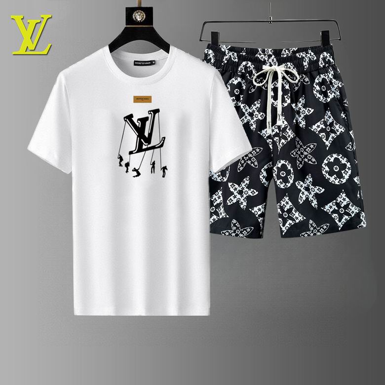 Wholesale High-quality Cheap LV men's Short Sleeve Designer Tracksuits for sale