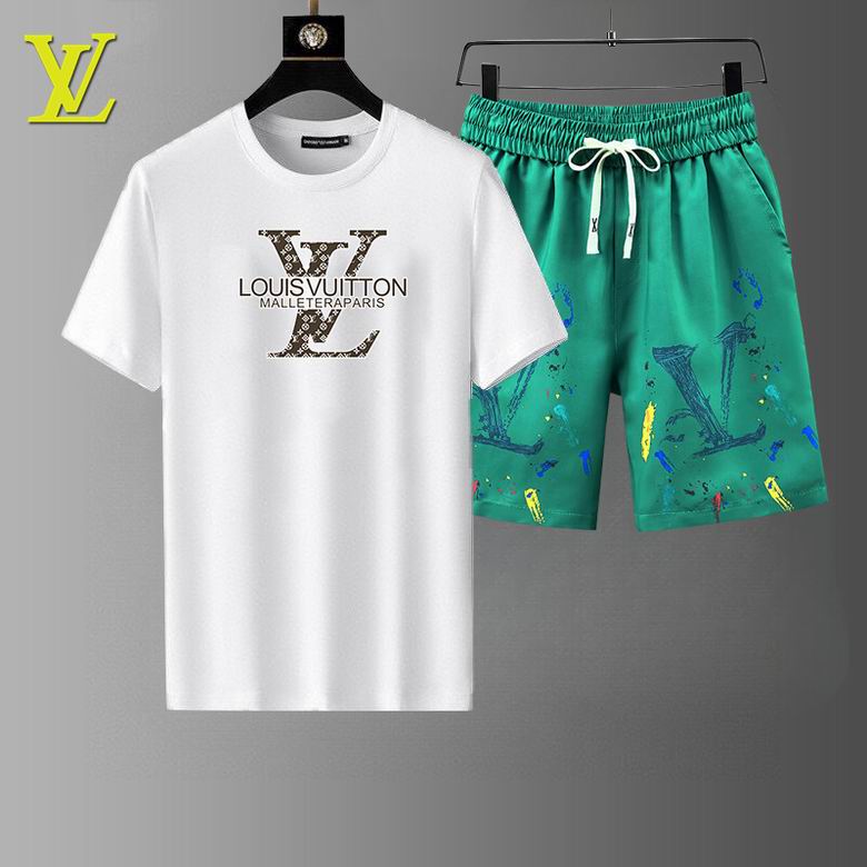 Wholesale High-quality Cheap LV men's Short Sleeve Designer Tracksuits for sale
