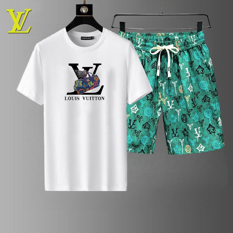 Wholesale High-quality Cheap LV men's Short Sleeve Designer Tracksuits for sale