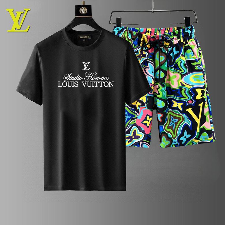 Wholesale High-quality Cheap LV men's Short Sleeve Designer Tracksuits for sale
