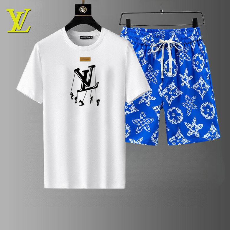 Wholesale High-quality Cheap LV men's Short Sleeve Designer Tracksuits for sale