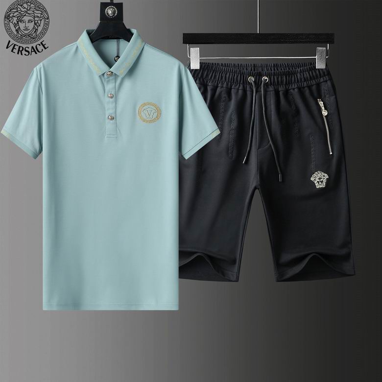 Wholesale Cheap V ersace Short Sleeve Tracksuits for Sale