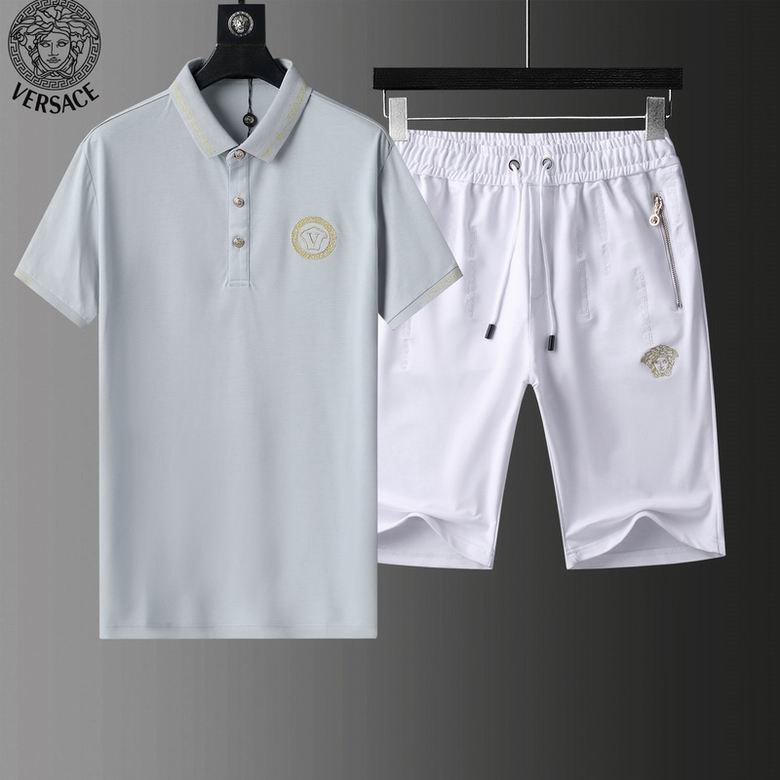 Wholesale Cheap V ersace Short Sleeve Tracksuits for Sale
