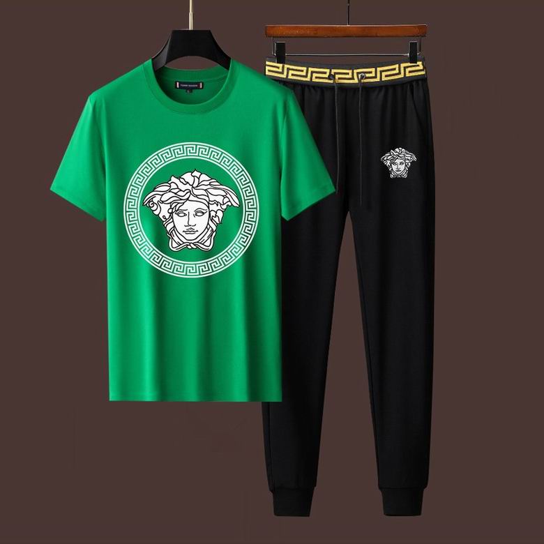 Wholesale Cheap V ersace Short Sleeve MEN Tracksuits for Sale