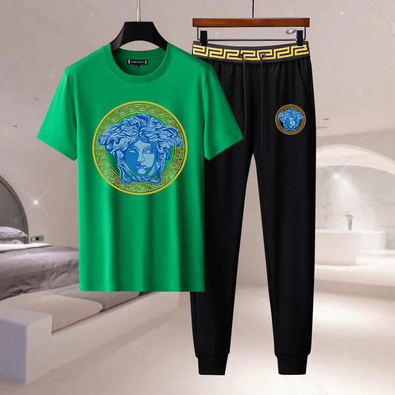 Wholesale Cheap V ersace Short Sleeve MEN Tracksuits for Sale