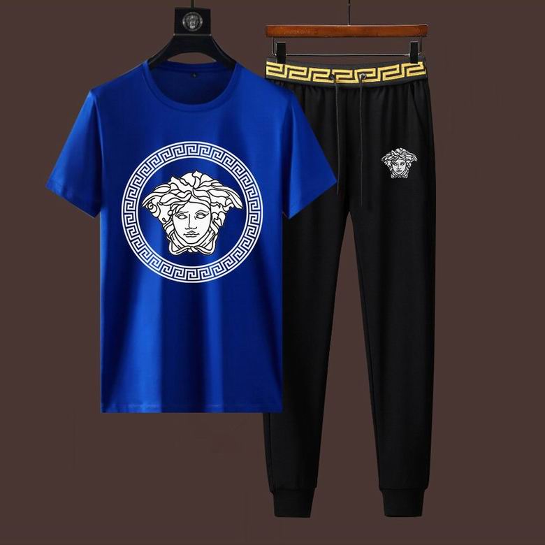 Wholesale Cheap V ersace Short Sleeve MEN Tracksuits for Sale