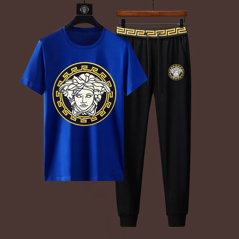 Wholesale Cheap V ersace Short Sleeve MEN Tracksuits for Sale