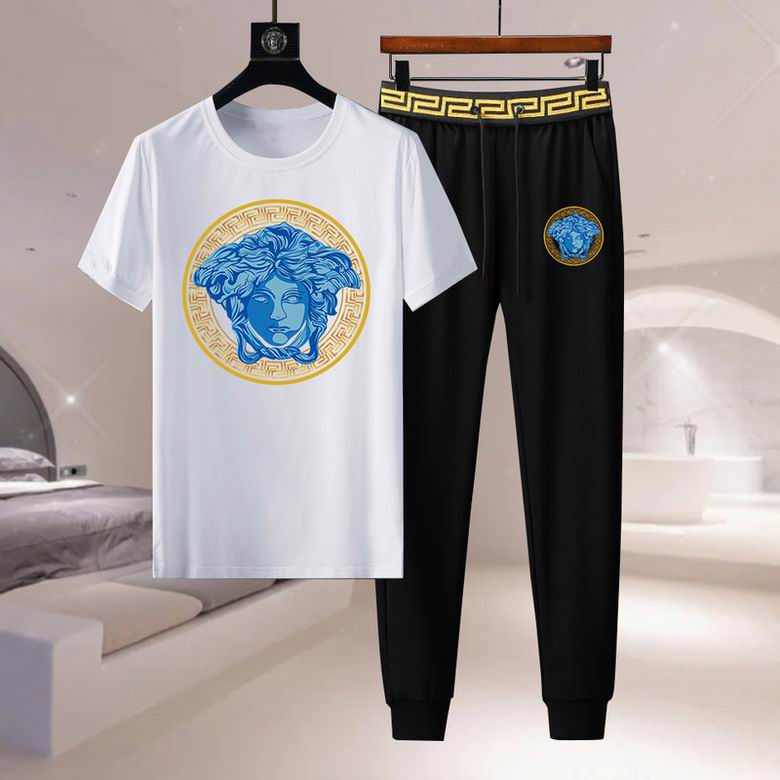 Wholesale Cheap V ersace Short Sleeve MEN Tracksuits for Sale