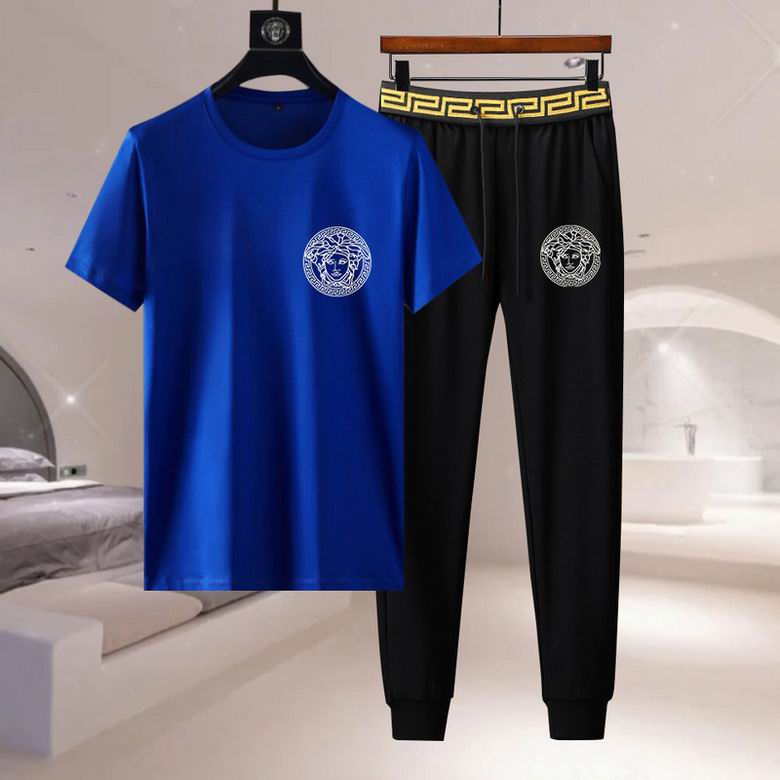 Wholesale Cheap V ersace Short Sleeve MEN Tracksuits for Sale