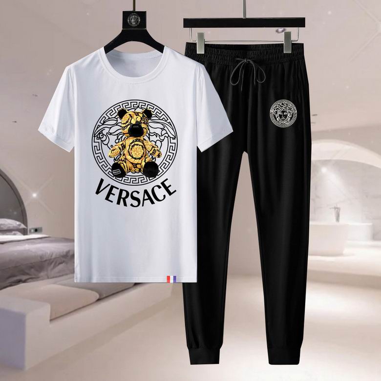 Wholesale Cheap V ersace Short Sleeve MEN Tracksuits for Sale