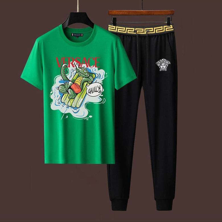 Wholesale Cheap V ersace Short Sleeve MEN Tracksuits for Sale