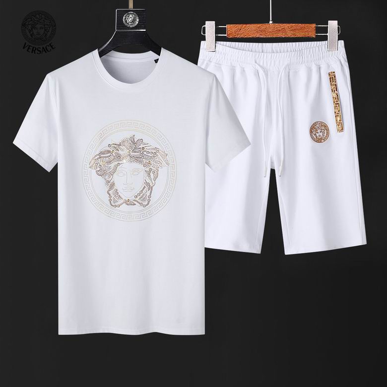 Wholesale Cheap V ersace Short Sleeve Tracksuits for Sale