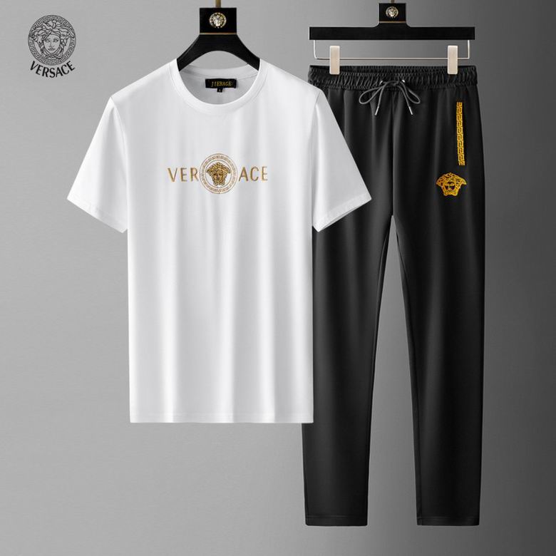 Wholesale Cheap V ersace Short Sleeve Tracksuits for Sale