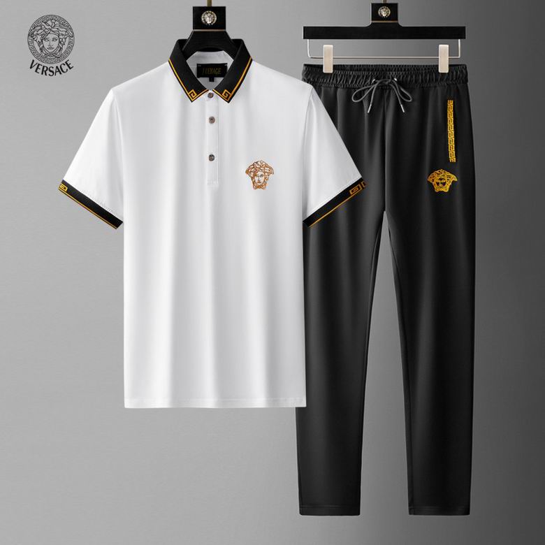 Wholesale Cheap V ersace Short Sleeve Tracksuits for Sale