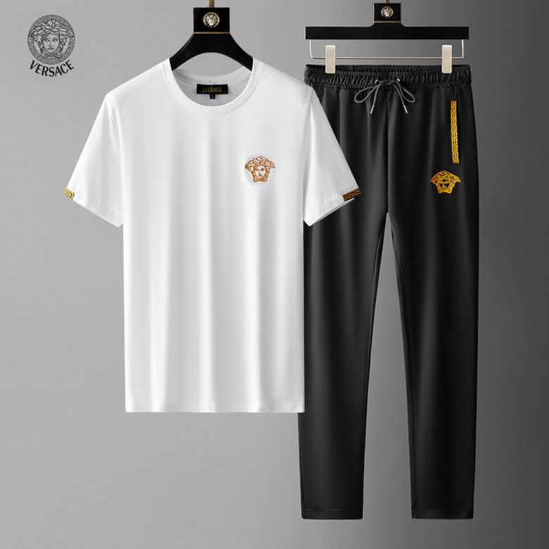 Wholesale Cheap V ersace Short Sleeve Tracksuits for Sale