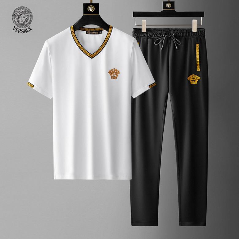 Wholesale Cheap V ersace Short Sleeve Tracksuits for Sale
