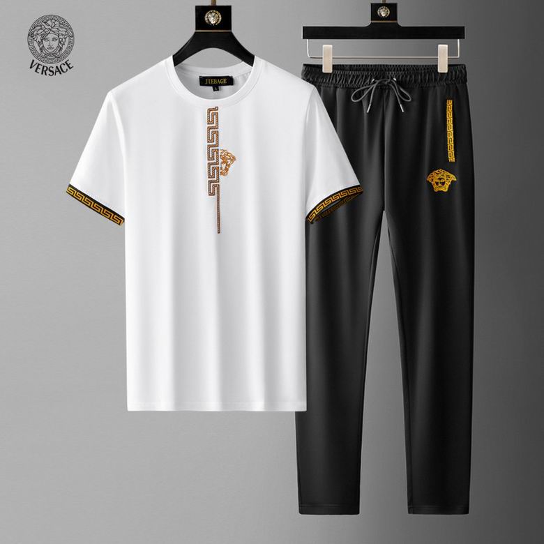 Wholesale Cheap V ersace Short Sleeve Tracksuits for Sale