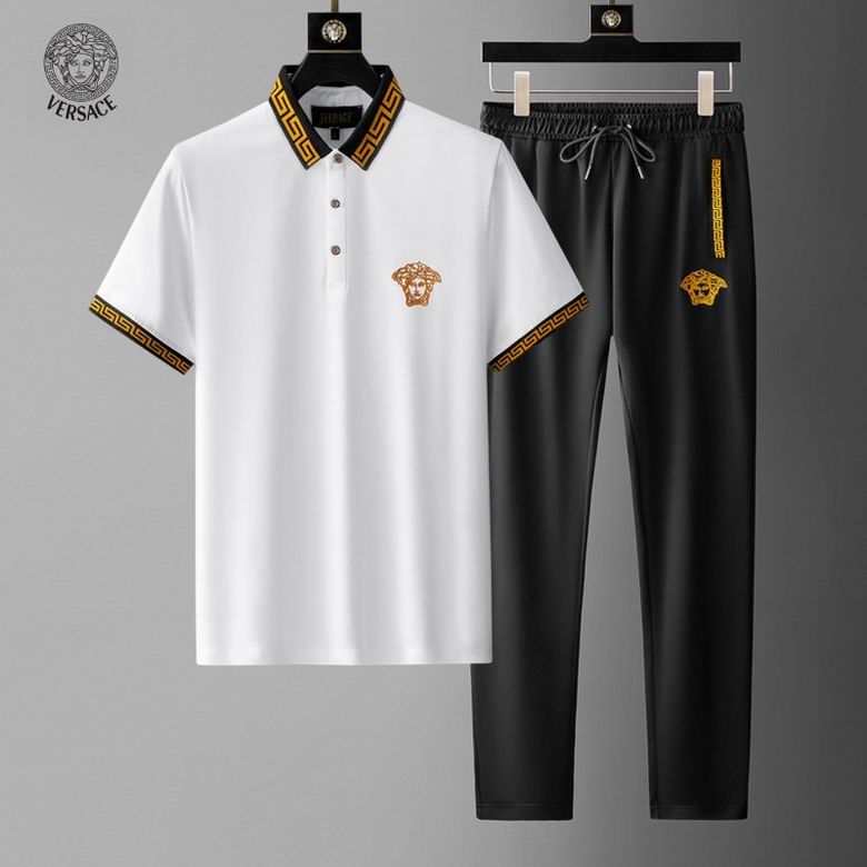 Wholesale Cheap V ersace Short Sleeve Tracksuits for Sale