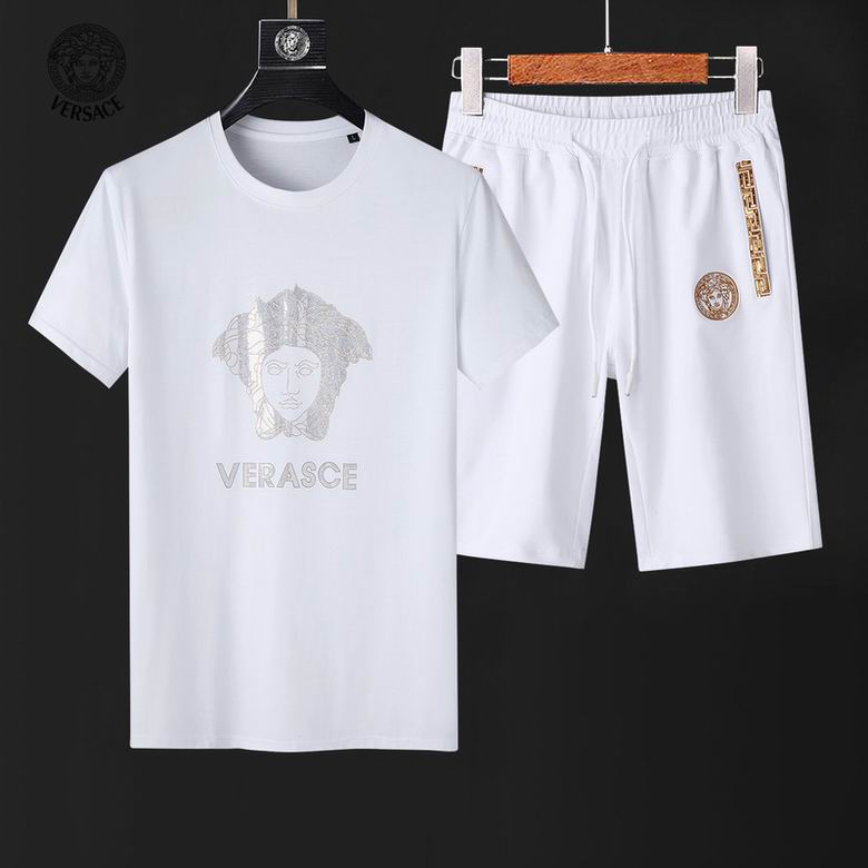 Wholesale Cheap V ersace Short Sleeve Tracksuits for Sale