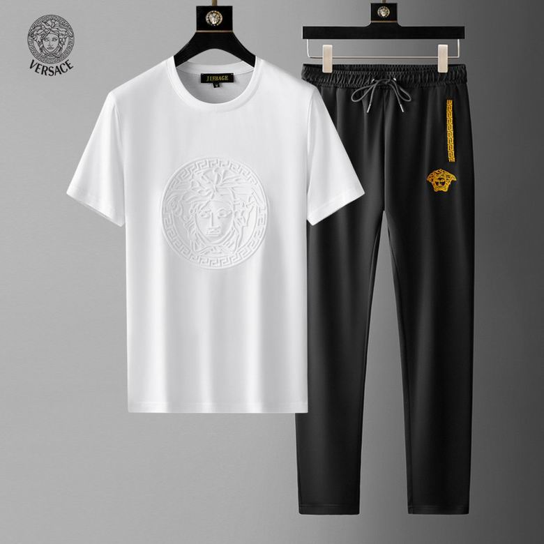Wholesale Cheap V ersace Short Sleeve Tracksuits for Sale
